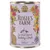 Rosie's Farm Two Bird Casserole Kalkoen & Eend, Adult, 400g, graanvrij recept. Paarse blik met bloemenmotief en kat.