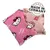 Hello Kitty Kissen in Rosa mit Aufdruck. Text: Made in Germany.
