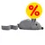 Giocattolo per animali a forma di topo in tessuto grigio, con simbolo percentuale rosso su sfondo giallo che indica offerta o sconto visibile sull'immagine. Giocattolo per animali a forma di topo in tessuto grigio, con simbolo percentuale rosso su sfondo giallo che indica offerta o sconto visibile sull'immagine.