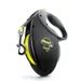 flexi Neon Dog Lead - black / neon