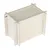 Light wood box with rectangular shape and sturdy construction, suitable for storage or transport.
