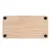 Tablero rectangular de madera con cuatro patas negras antideslizantes en las esquinas.