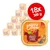 Lot de 18 barquettes Edgard & Cooper Poulet & Dinde, pomme et canneberge, 300 g chacune, sans céréales, pour chiens adultes. Texte visible : 'Succulents poulet & dinde'.