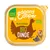 Barquette Edgard Cooper BIO DINDE 100 g, sans céréales, pour chiens adultes. Texte visible : Sans céréales, label bio UE, illustrations de chiens.