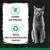 OHNE GETREIDE, 100% RECYCLINGFÄHIGES PAPIER — текст на немецком языке рядом с изображением серой кошки.