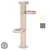 Cat tree with three resting platforms and beige sisal post. Colour options: beige and grey.