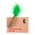 Tiaki Palm Tree juguete para gatos con adorno de plumas verdes y diseño de cuerda de yute, sobre fondo rosa.