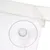 Close-up of a transparent suction cup on a clear plastic surface.
