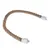 Curved rope made of natural material with white plastic end pieces and screw threads, suitable for fastening or accessory mounting.