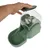 Green feeder with transparent dome, opened by one hand. Suitable for automatic feeding of pets.