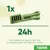 Feeding guide: one Greenies Teenie treat every 24 hours. Not suitable for dogs under 2 kg or puppies under 6 months.