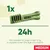 Feed one Greenies Medium dental chew every 24 hours. Not suitable for dogs under 12 kg or puppies under 6 months.