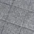 Gros plan sur un tissu gris à texture tissée, motif quadrillé visible. Matériau textile utilisé pour accessoires ou couchages pour animaux.