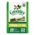 Greenies Dental Treats Teenie 2–7 kg, 28 kcal pe snack, 22 snacks. Sigiliu VOHC vizibil pe ambalaj. Imaginea arată un baton dentar verde cu inscripția Greenies.