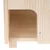 Detailansicht eines Holzprodukts mit Schrauben und Ausschnitt, zeigt die Verarbeitung und Materialqualität.