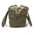 Sac de transport vert kaki avec fermeture éclair, intérieur doublé en tissu polaire beige, deux anses visibles. Aucun logo ou texte apparent.