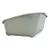 Green plastic tub with raised rim and ventilation slots, suitable for various uses.