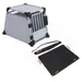 Lot : cage de transport Trixie en aluminium, gris clair + protection pour pare-chocs Rollmat - cage taille M + protection pour pare-chocs L 64 x l 80 cm