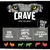 Crave product features: grain free recipe, high quality protein, made with 100% natural animal protein, supports a lean and healthy body. Icons of chicken, turkey, lamb, beef, liver, and duck.