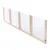 Houten frame met transparante plexiglazen wanden, vier segmenten verbonden met scharnieren. Geschikt als roomdivider of beschermingsbarrière.
