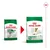 Две опаковки Royal Canin Mini Adult 8+ за кучета, показващи промяна в дизайна на опаковката. Вляво стара версия, вдясно нова с надпис mini adult 8+ и изображение на малко куче. Две опаковки Royal Canin Mini Adult 8+ за кучета, показващи промяна в дизайна на опаковката. Вляво стара версия, вдясно нова с надпис mini adult 8+ и изображение на малко куче.
