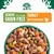 Senior grain free food for 7+ years, turkey with vegetables. Image shows bowl of meaty chunks with peas, carrots and potatoes in gravy.