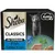Box showing Sheba Classics in Terrine Fish Selection, 8 x 85g packs, certified sustainable seafood MSC, with image of fish terrine pieces on a plate.
