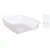 Bañera de plástico blanca con entrada baja y base antideslizante. Adecuada para varios usos.