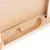 Close-up view of a wooden recess, suitable for placing items. Material: light wood with a smooth surface.