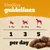 Feeding guidelines: 1 per day for 5–9kg, 3 per day for 10–25kg, 5 per day for 25kg and above. Image shows three product pieces.