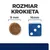 Rozmiar krokieta: średnica 9 mm, obok kostka do gry o boku 16 mm dla porównania wielkości.