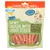Chewy chicken with carrot sticks, made with 100% natural chicken breast meat. Rawhide free. Great value pack. Product visible through packaging window.