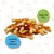 Crunchy bone texture treats with only 1% fat, shown in a pile. Key features highlighted: crunchy texture and low fat content.