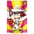 Упаковка Dreamies Mix 60 г для кошек, вкус сыр и говядина. Меньше 2 калорий на штуку. Текст на немецком языке. Изображены кусочки лакомства, сыр, корова и кот.