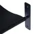 Supporto da parete nero con rivestimento in tessuto, adatto per scaffali o amache.