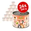 GranataPet DeliCATessen, 24x 200g latas, vitela e coelho, feito na Alemanha, sem cereais, sementes de romã, óleo de salmão, mexilhão de lábios verdes. Comida húmida para gatos.
