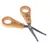 Scissors with bamboo handles and stainless steel blades, suitable for precise cutting. Brand: kooa.