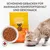 Schesir Born Carnivore High Protein Katzenfutter, schonend gebacken für maximalen Nährstoffgehalt und Geschmack, 45% Protein, hergestellt in Kanada. Katze frisst aus einem Napf.