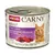 Animonda Carny Adult Rind + Lamm, 100% frische Zutaten, ohne Getreide, Made in Germany, mit Taurin. Abbildung einer Dose Katzenfutter mit rotem Fleisch und Katze.