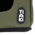 Tiaki logo na zelenoj tkanini, detaljan prikaz proizvoda.