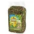JR Farm Basic Food Degu-Schmaus, clear bag with dried plant mix, label shows cartoon degu and flowers. Visible text: 'Frisch von unserer Hof!', 'JR Farm', 'Basic Food', 'Degu-Schmaus'.