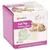 Flamingo electronic cat toy, model Mechta Green, Ø 7 cm, with LED light, USB port and jingle function. Packaging shows green toy and cat playing.