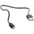 Svart USB-kabel med en standard USB-kontakt och en Micro-USB-kontakt.