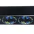 Zwart band met herhaald Batman-logo in geel-blauw design.
