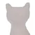 Stofffigur in Katzenform aus beigem Leinenmaterial, ohne sichtbare Details oder Text.