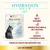 almo nature Hydration Help HFC lait de chèvre pour chats, 100 % naturel, source naturelle de calcium, booste l’hydratation, pour les chats qui boivent peu. Texte en français et anglais.
