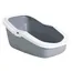 Savic Aseo Kattenbak met Hoge Rand Dubbelpak: 2 x Lichtgrijs / Wit
