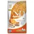 Confezione N&D Natural & Delicious Ancestral Grain Mini Breed per cani adulti, ingredienti visibili: farro, avena, merluzzo, arancia. Marchio Farmina, formula italiana, GMO free.