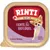 Rinti Gold mit Ente & Geflügel, Mini 100g, in feinen Stücken. Verpackung zeigt kleinen Hund.