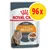 Royal Canin Care Intense Beauty, lot de 96 sachets. Texte visible : Healthy skin and coat, Sobe-Sauce Coyc. Image d’un chat et croquettes en sauce sur l’emballage. Royal Canin Care Intense Beauty, lot de 96 sachets. Texte visible : Healthy skin and coat, Sobe-Sauce Coyc. Image d’un chat et croquettes en sauce sur l’emballage.